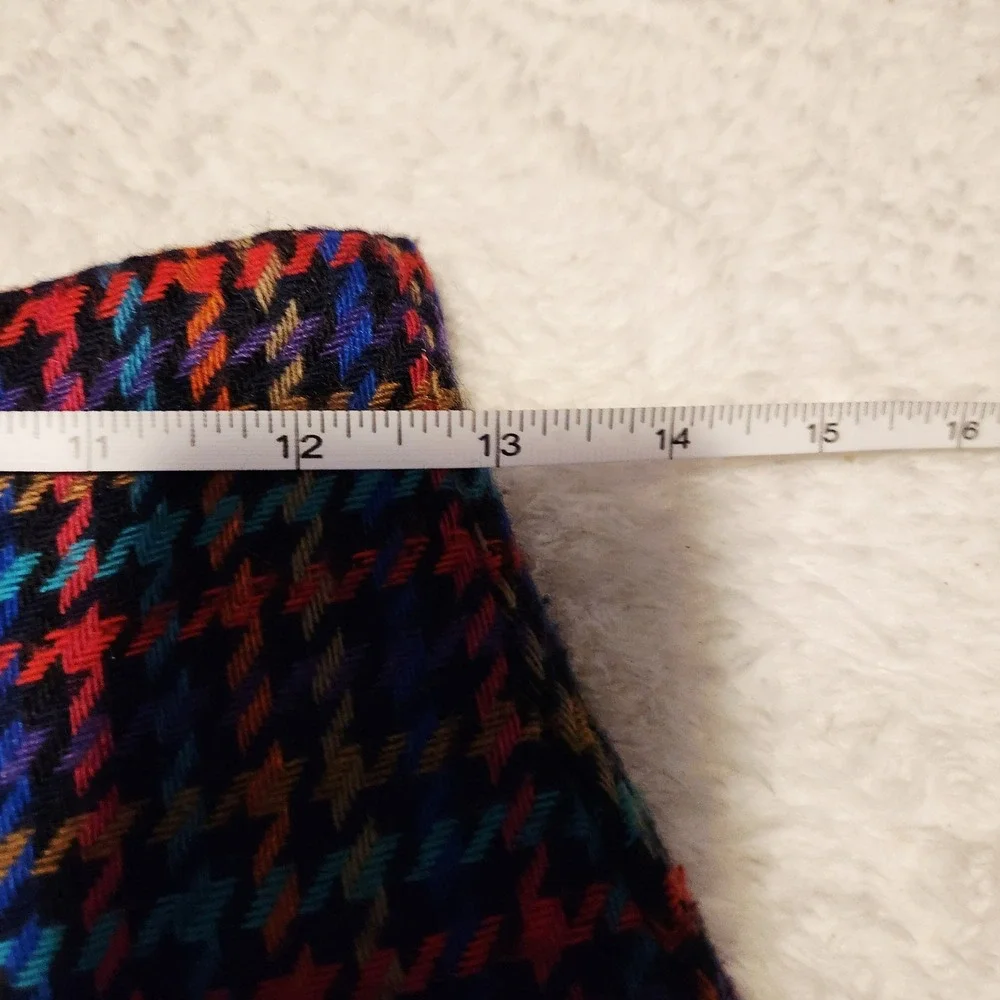 BEST American Clothing Co Houndstooth Plaid Wool Blend Skirt Size 5/6 - Picture 4 of 6